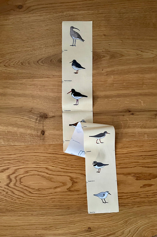 Shorebirds fabric strip - 9 images