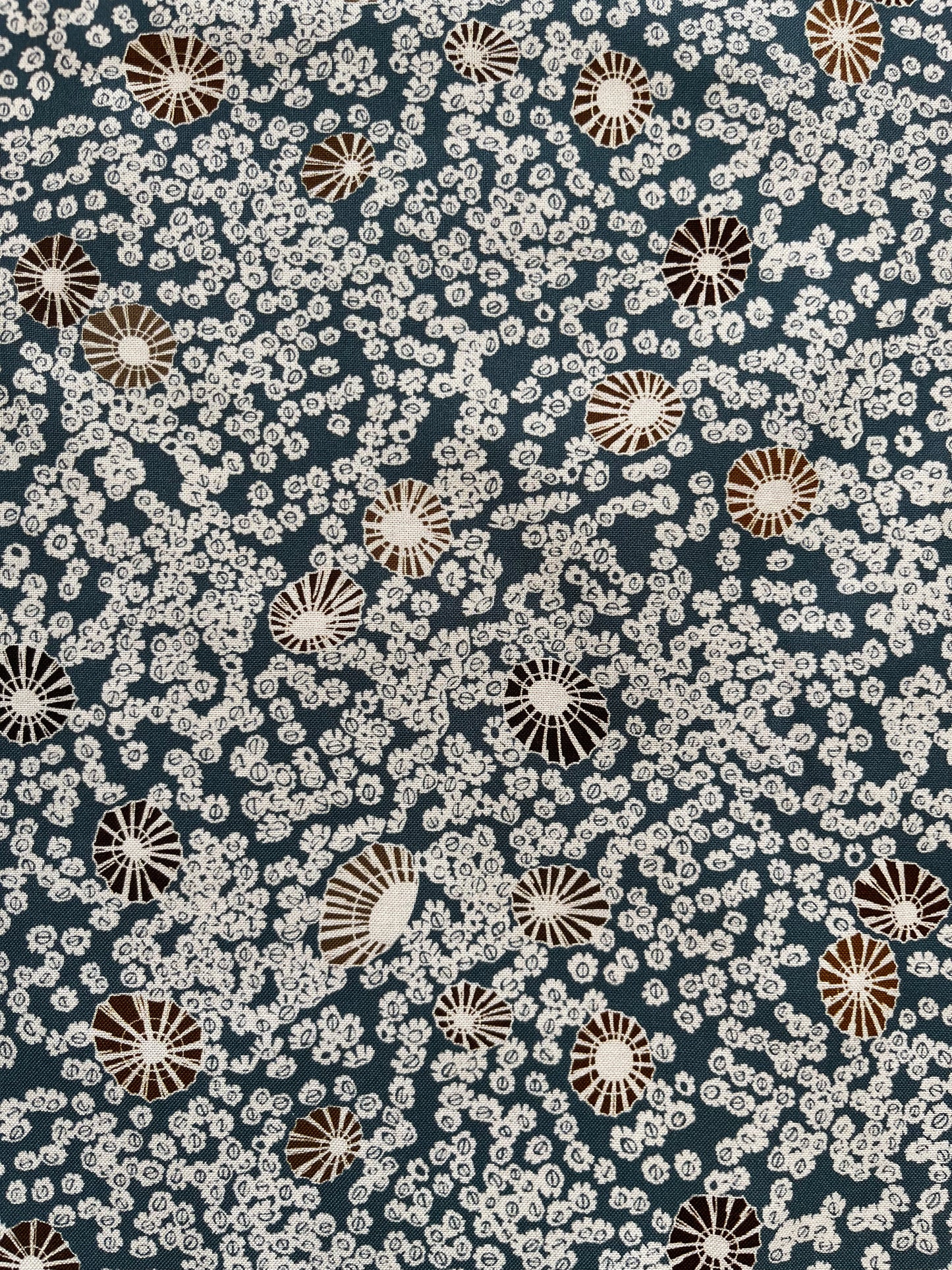 Barnacles and limpets fat quarter - grey background