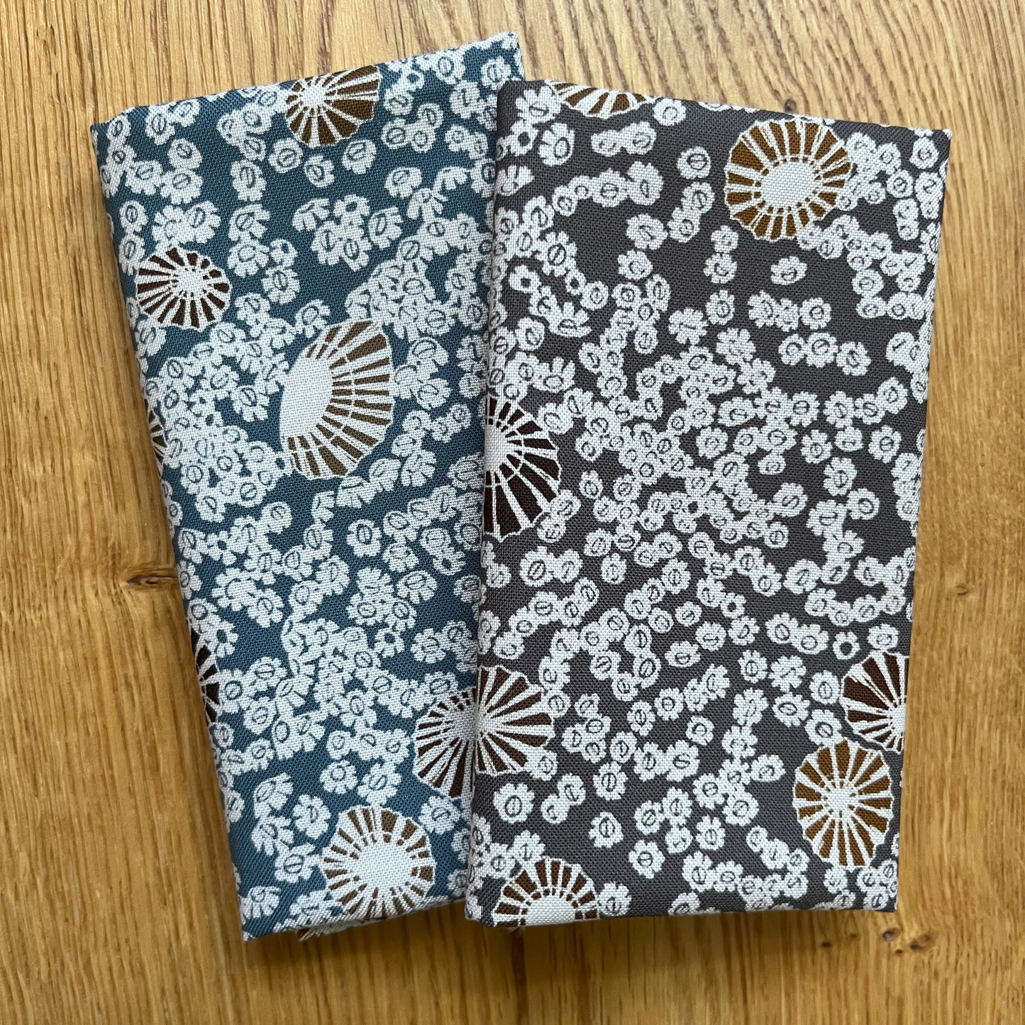 Barnacles and limpets fat quarter - grey background