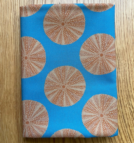 Sea urchin fat quarter - blue background